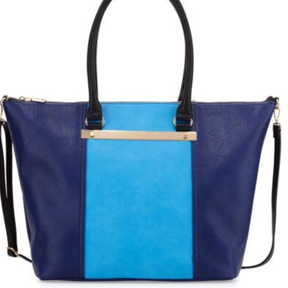Neiman marcus Sybil bar color-block tote bag